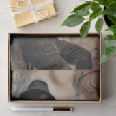 Trompettist met abstracte bewegingsdecoupage tissuepapier (Geschenk)