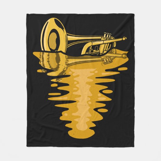 trompettist muzikant marching band trompettist fleece deken (Voorkant)