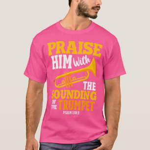 Trompettist prijst hem met het geluid van t-shirt