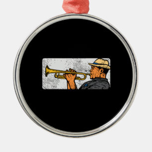 Trompettist Retro Trompet Jazz Muziek Metalen Ornament