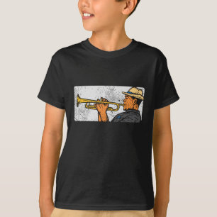 Trompettist Retro Trompet Jazz Muziek T-shirt