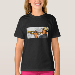 Trompettist Retro Trompet Jazz Muziek T-shirt