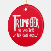 Trompettist Rough Text Keramisch Ornament (Links)