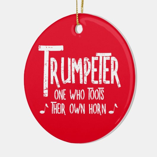 Trompettist Rough Text Keramisch Ornament (Links)