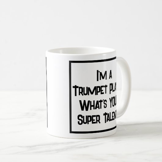 Trompettist Super Talent. trompettist Koffiemok (Voorkant rechts)