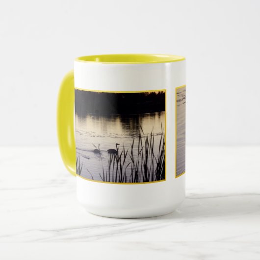 Trompettist Zwanen bij Dusk Style 2 Mok (Voorkant links)