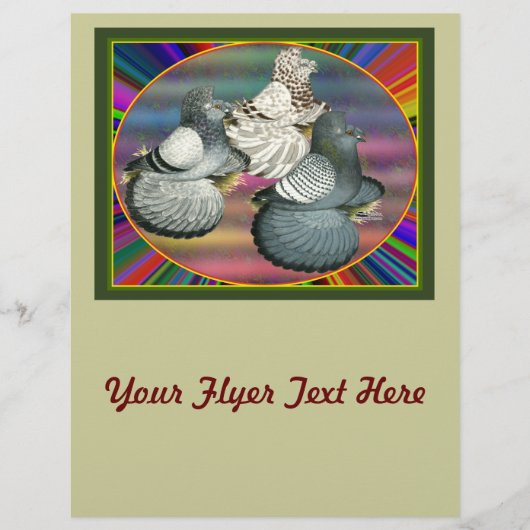 Trompettisten Duiven Drie Flyer (Voorkant)