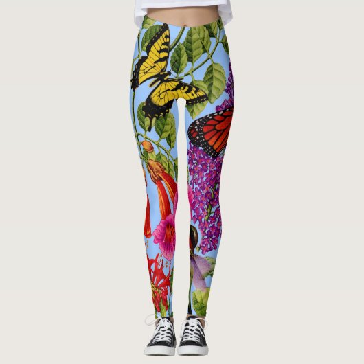 trompetvijn, struik van de vlinder, bijenbalm, vog leggings (Voorkant)