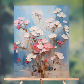 Trompetwijnstok - Impasto Floral Acryl Bord (Neutraal)