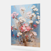 Trompetwijnstok - Impasto Floral Acryl Bord (Hoek)