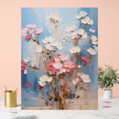 Trompetwijnstok - Impasto Floral Acryl Bord (Huwelijk)