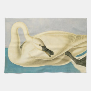 Trompetzwaan door John James Audubon, Vintage Voge Theedoek