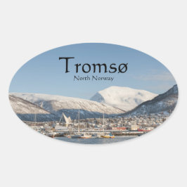 Tromso City Noorwegen Ovale Sticker