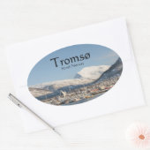 Tromso City Noorwegen Ovale Sticker (Envelop)