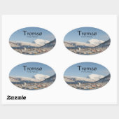 Tromso City Noorwegen Ovale Sticker (Vel)