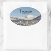 Tromso City Noorwegen Ovale Sticker (Tas)