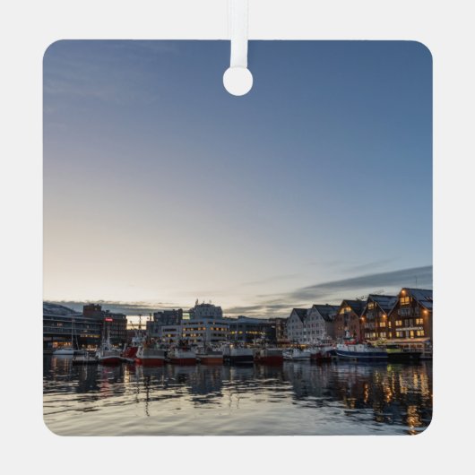 Tromso Noorwegen Metalen Ornament (Achterkant)