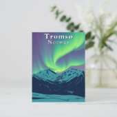 Tromsø Noorwegen Noorderlicht Aurora Borealis Briefkaart (Staand voorkant)