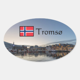 Tromso Noorwegen Ovale Sticker