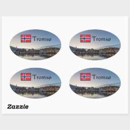 Tromso Noorwegen Ovale Sticker