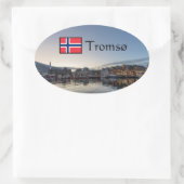 Tromso Noorwegen Ovale Sticker (Tas)
