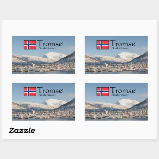 Tromso Noorwegen Rechthoekige Sticker (Vel)