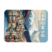 Tromso Noorwegen Reizen Kunst Vintage Magneet (Horizontaal)