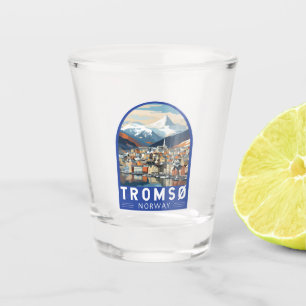 Tromso Noorwegen Reizen Kunst Vintage Shot Glas