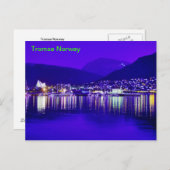 Tromsø Noorwegen te Night Briefkaart (Voorkant / Achterkant)