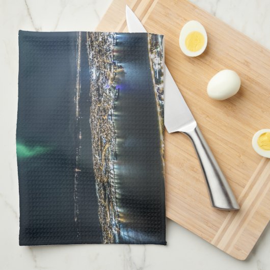 Tromso Northern Light Theedoek (Quarter Fold)