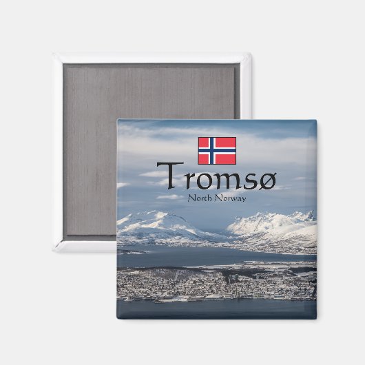 Tromso Norway Souvenir Magneet (Voorkant / Achterkant)