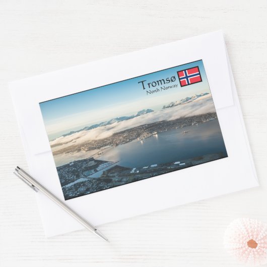 Tromso Norway Souvenir Rechthoekige Sticker (Envelop)