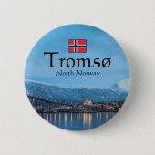 Tromso Norway Souvenir Ronde Button 5,7 Cm (Voorkant)