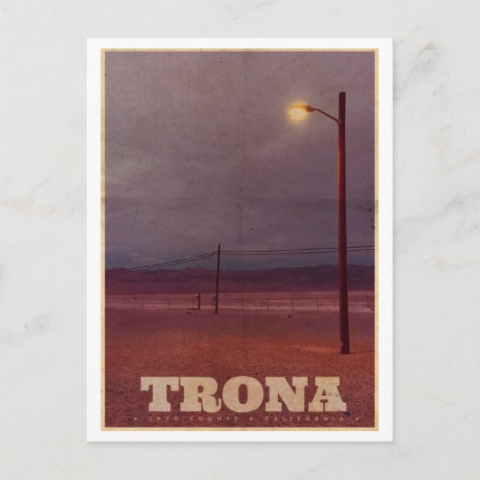  Trona USA Street Light Travel Briefkaart (Voorkant)