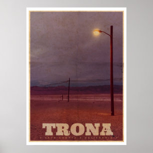  Trona USA Street Light Travel Poster