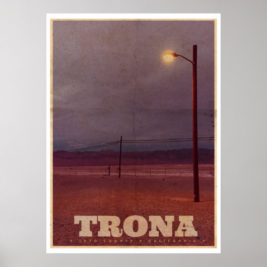  Trona USA Street Light Travel Poster (Voorkant)