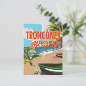 Troncones Beach Mexico reisposter Briefkaart (Staand voorkant)