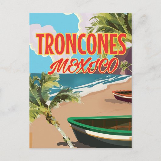 Troncones Beach Mexico reisposter Briefkaart (Voorkant)