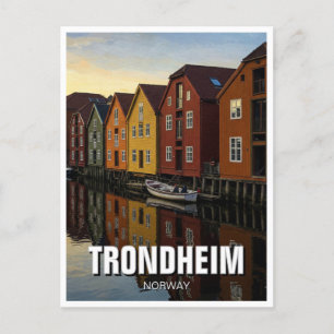 Trondheim Bakklandet Noorwegen Reizen Briefkaart