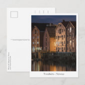 Trondheim Houses Noorwegen Briefkaart (Voorkant / Achterkant)
