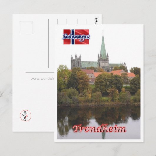 Trondheim - Nidarosdome - Noorwegen - Briefkaart (Voorkant / Achterkant)