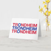 TRONDHEIM Noorse vlag Kaart (Gele Bloem)