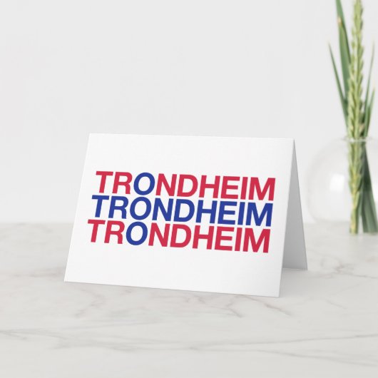 TRONDHEIM Noorse vlag Kaart (Voorkant)