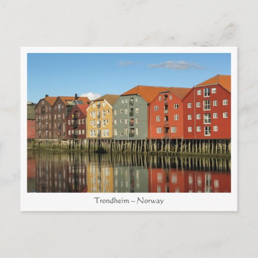 Trondheim Noorwegen Briefkaart (Voorkant)