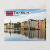 Trondheim Noorwegen Briefkaart (Voorkant)