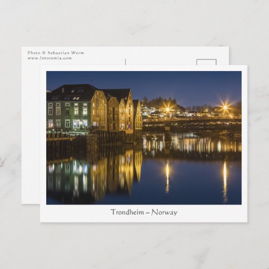 Trondheim Noorwegen Briefkaart (Voorkant / Achterkant)