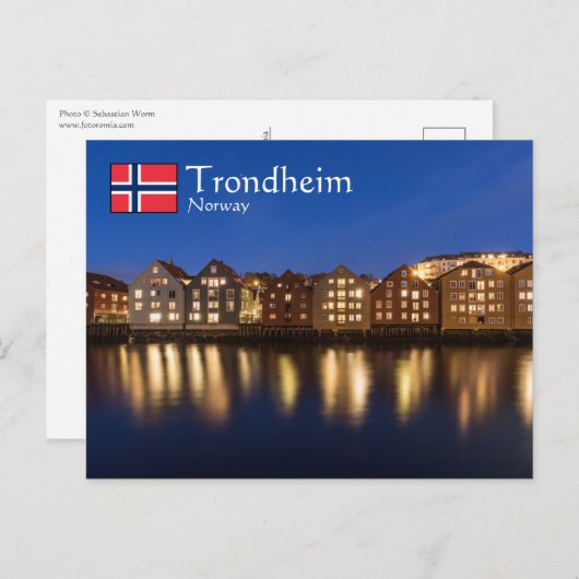 Trondheim Noorwegen Briefkaart (Voorkant / Achterkant)