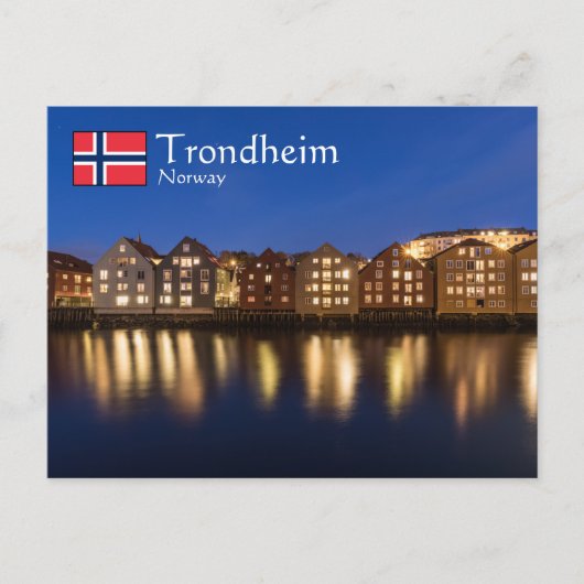 Trondheim Noorwegen Briefkaart (Voorkant)