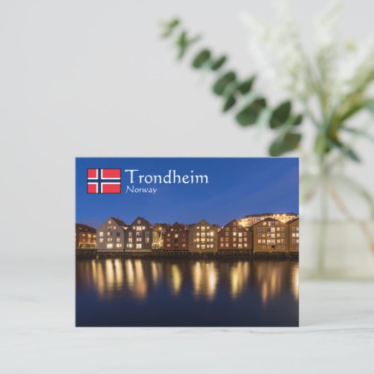 Trondheim Noorwegen Briefkaart (Staand voorkant)