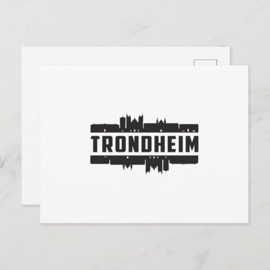 Trondheim Noorwegen City Skyline Cityscape Trip Gi Briefkaart (Voorkant / Achterkant)